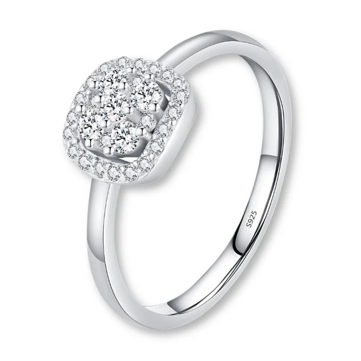 Anel Solitário Moissanite Prata 925