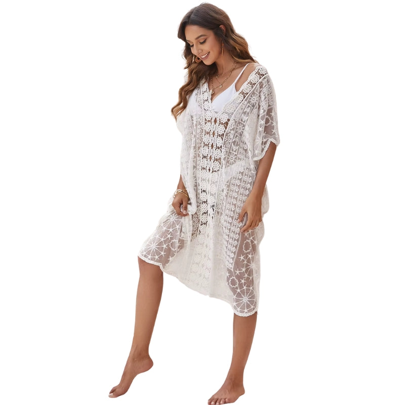 Saída de Praia Kaftan Bordada