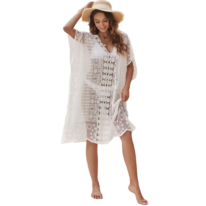 Saída de Praia Kaftan Bordada