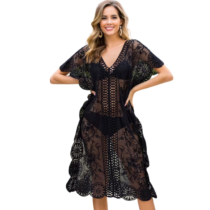 Saída de Praia Kaftan Bordada