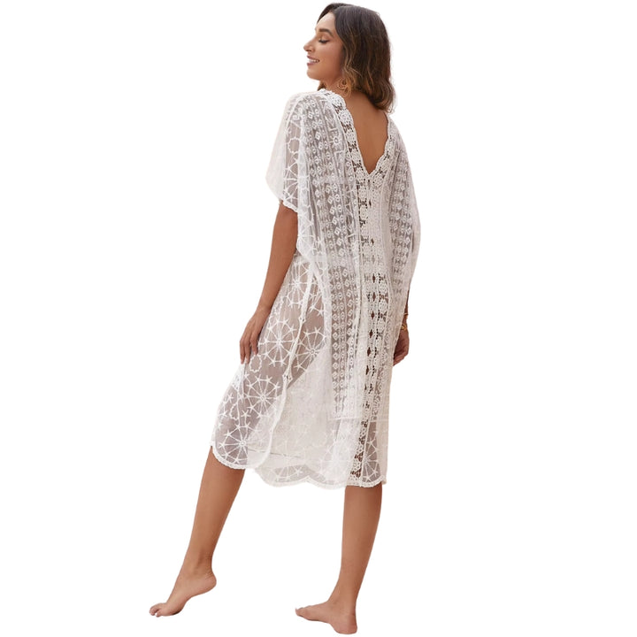 Saída de Praia Kaftan Bordada