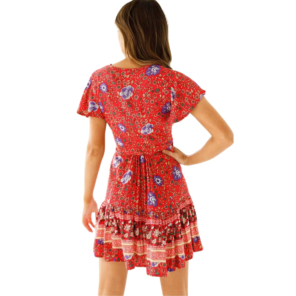 Saída de Praia Kaftan Boho Floral