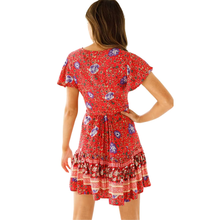 Saída de Praia Kaftan Boho Floral