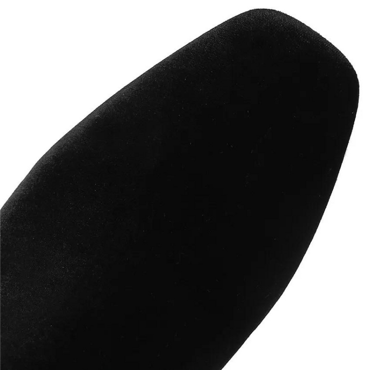 Bota Ankle Boot Veludo Com Salto Bloco