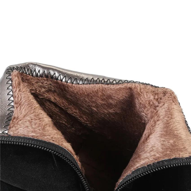 Bota Ankle Boot Veludo Com Salto Bloco