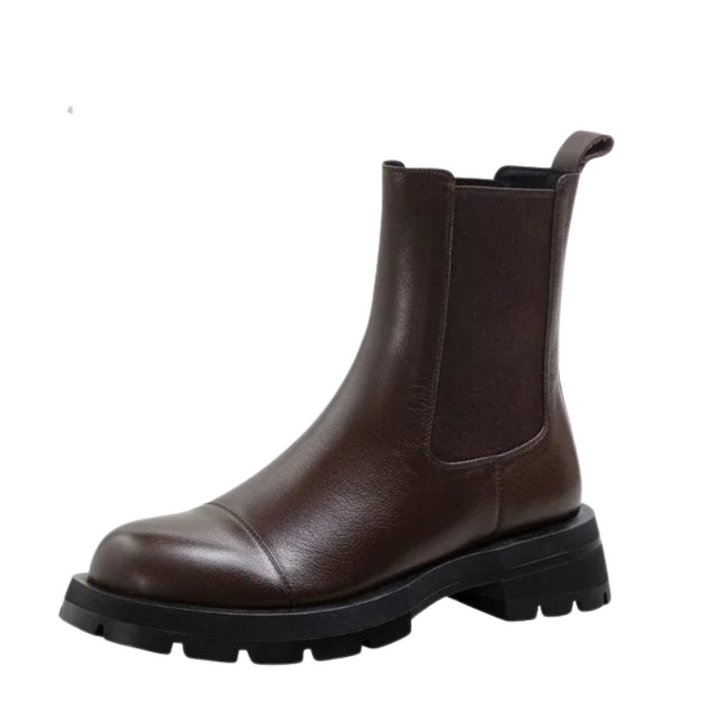 Bota Chelsea Couro Sola Tratorada Marrom - Poderosa