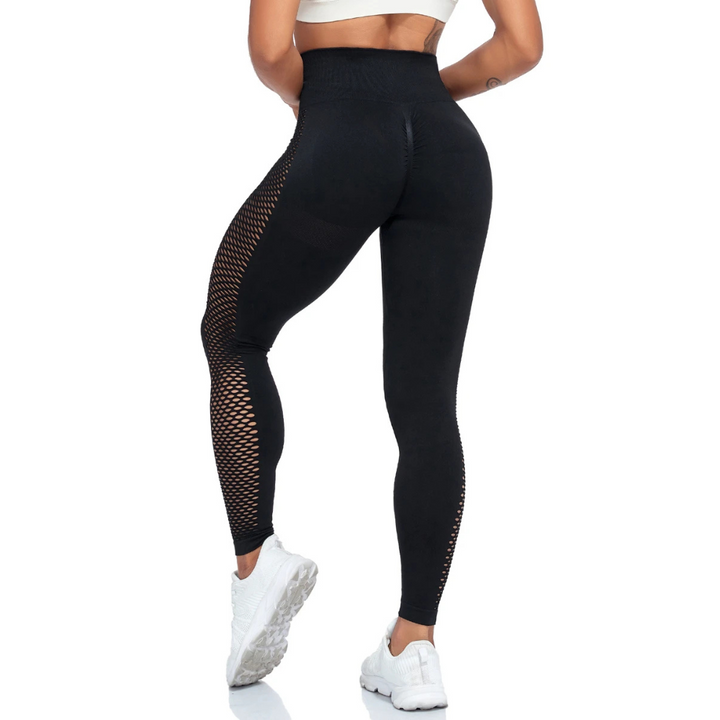 Legging Fitness com Tela Lateral Preta