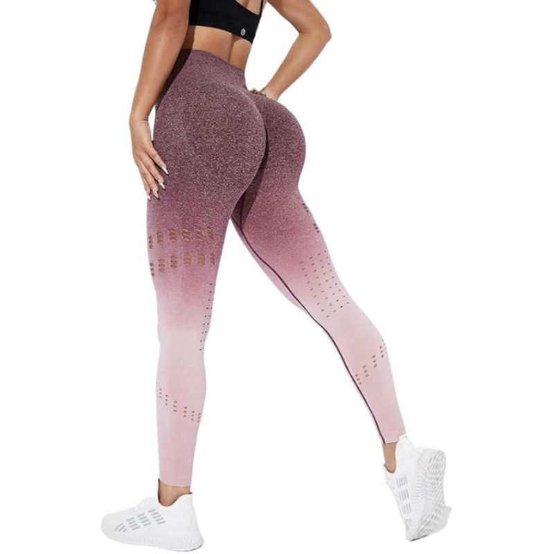 Legging Degradê com Detalhes Vazados