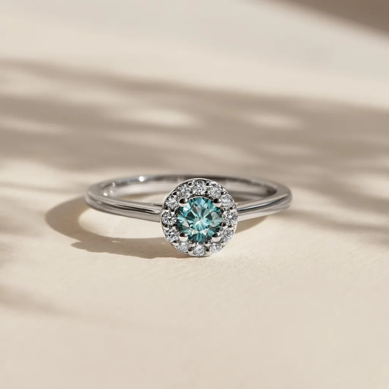 Anel Verde Moissanite Prata 925