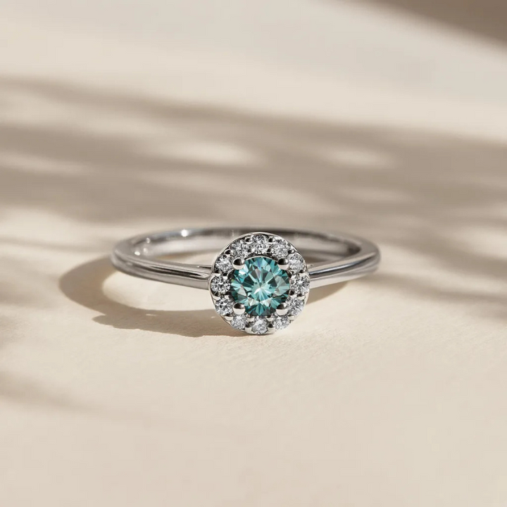 Anel Verde Moissanite Prata 925