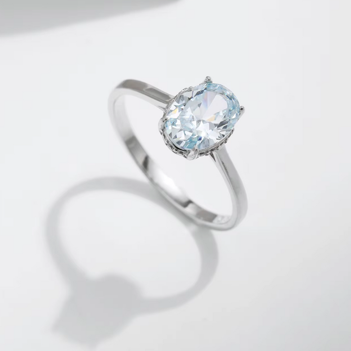 Anel Cristal Celestial Prata 925