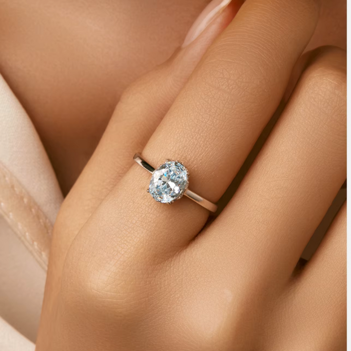 Anel Cristal Celestial Prata 925