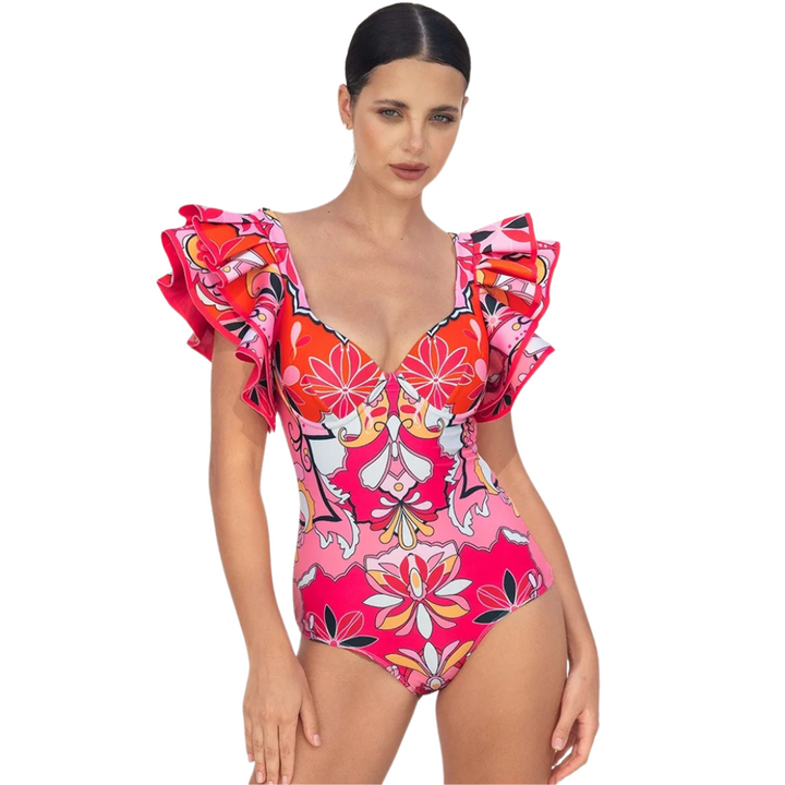 Maiô Elegance Mandala Pink -Poderosa