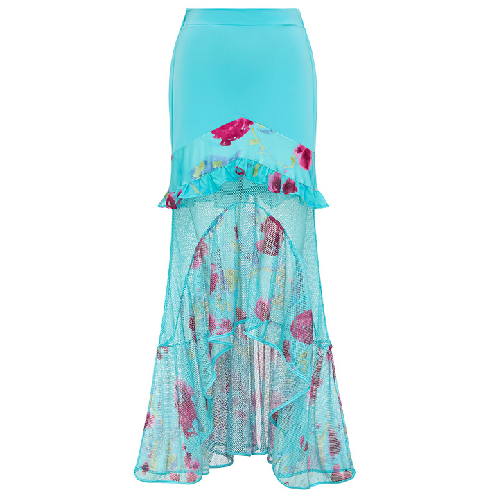 Maiô Azul Turquesa Laço Pink Contrastante
