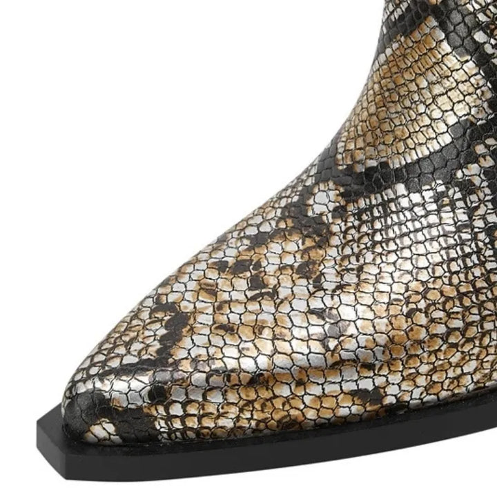 Bota Country Cano Alto Estampa Cobra