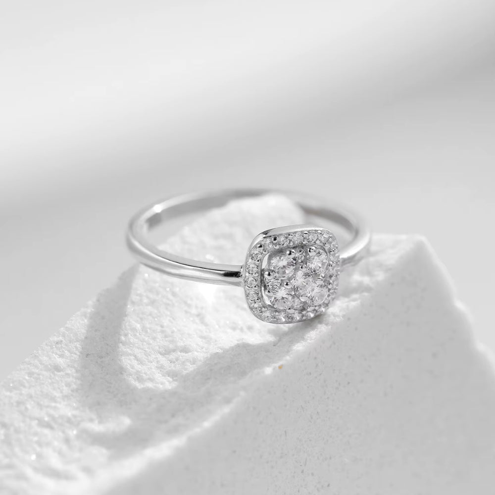 Anel Solitário Moissanite Prata 925