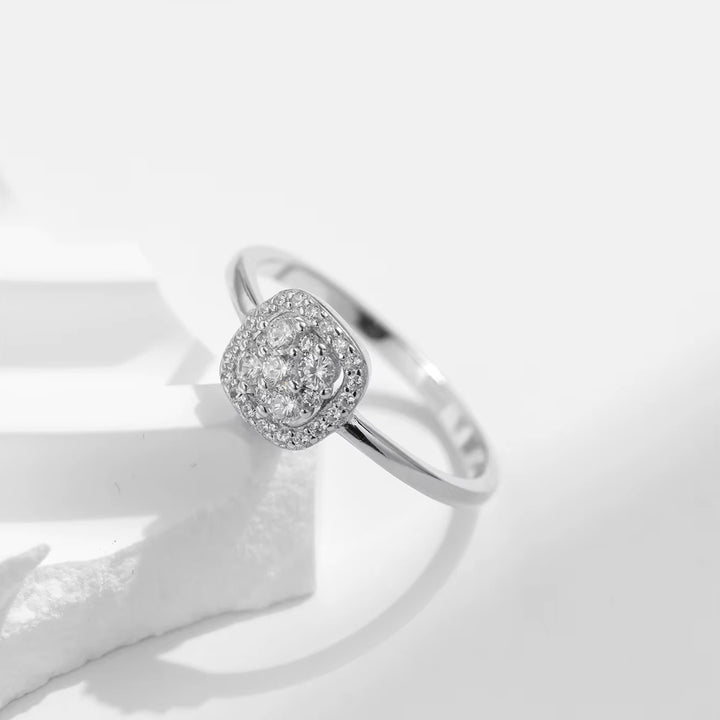 Anel Solitário Moissanite Prata 925