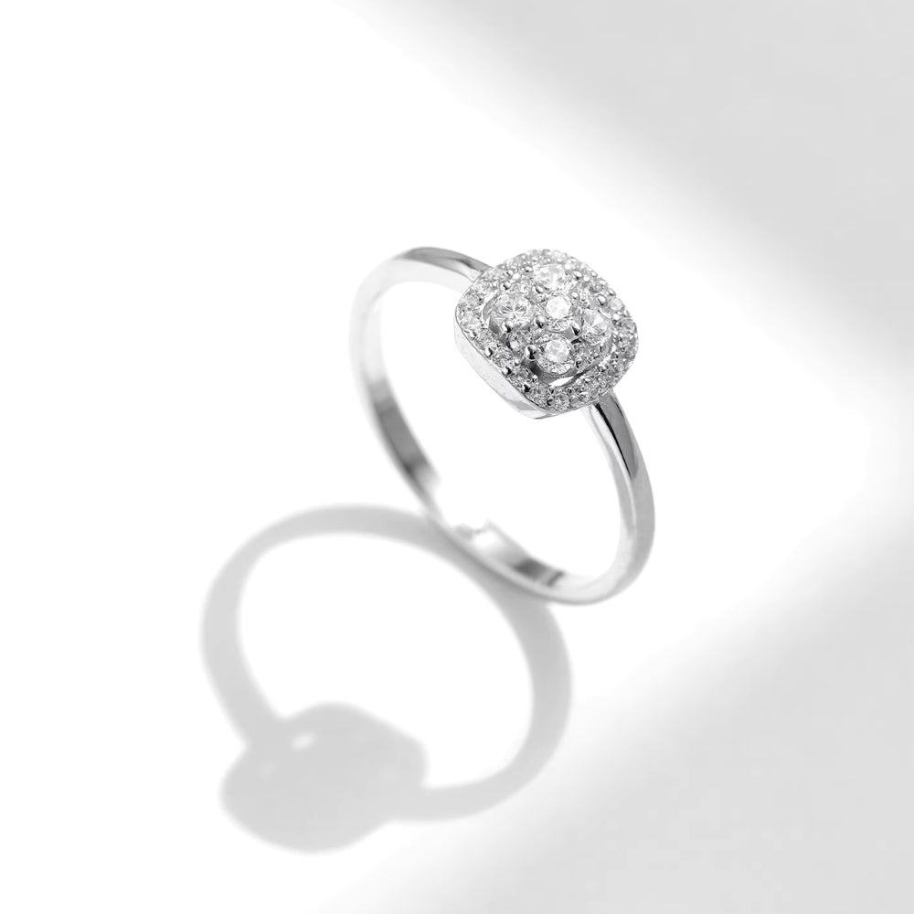 Anel Solitário Moissanite Prata 925