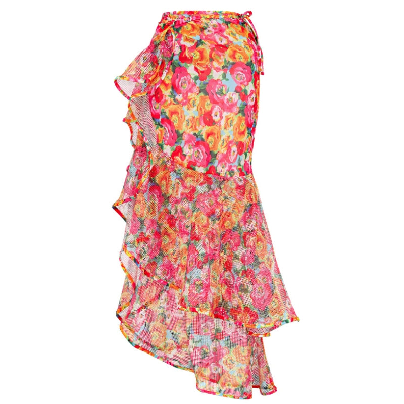 Biquíni Flores Tropicais Com Babados - Poderosa