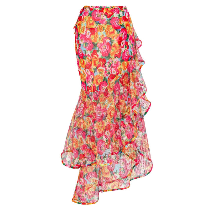 Biquíni Flores Tropicais Com Babados - Poderosa