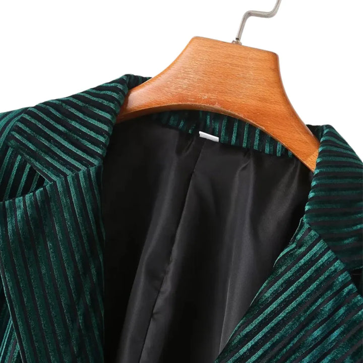 Blazer Veludo Canelado Verde Esmeralda - Poderosa