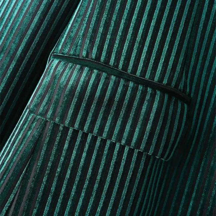 Blazer Veludo Canelado Verde Esmeralda - Poderosa