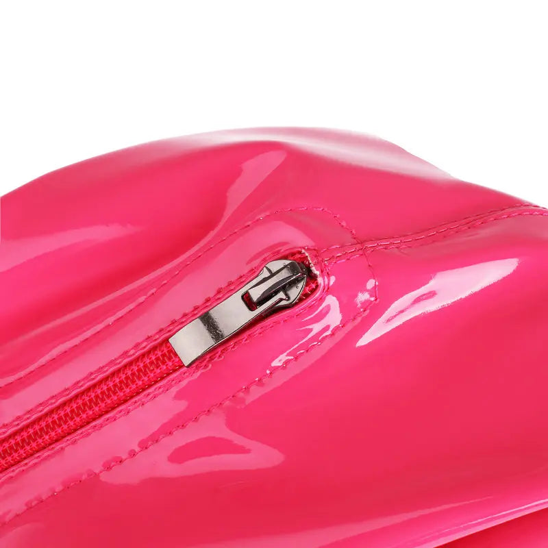 Bota Over The Knee Pink Com Amarração