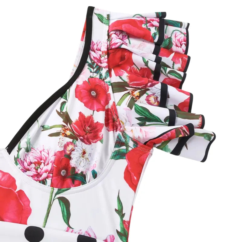 Maiô Babados Elegance Floral