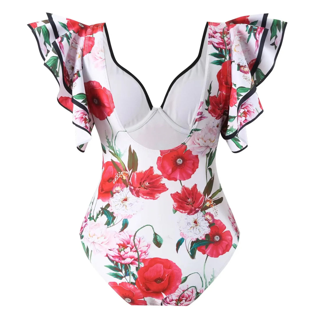 Maiô Babados Elegance Floral