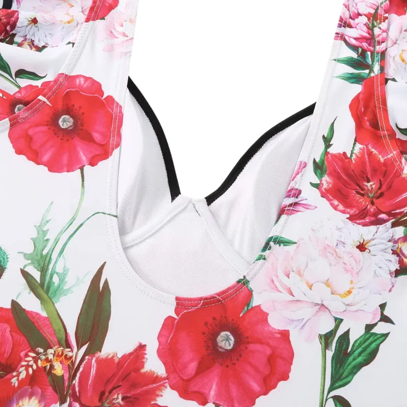 Maiô Babados Elegance Floral