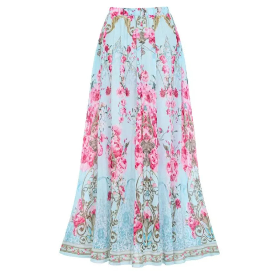 Maiô Babados Floral Blue - Poderosa