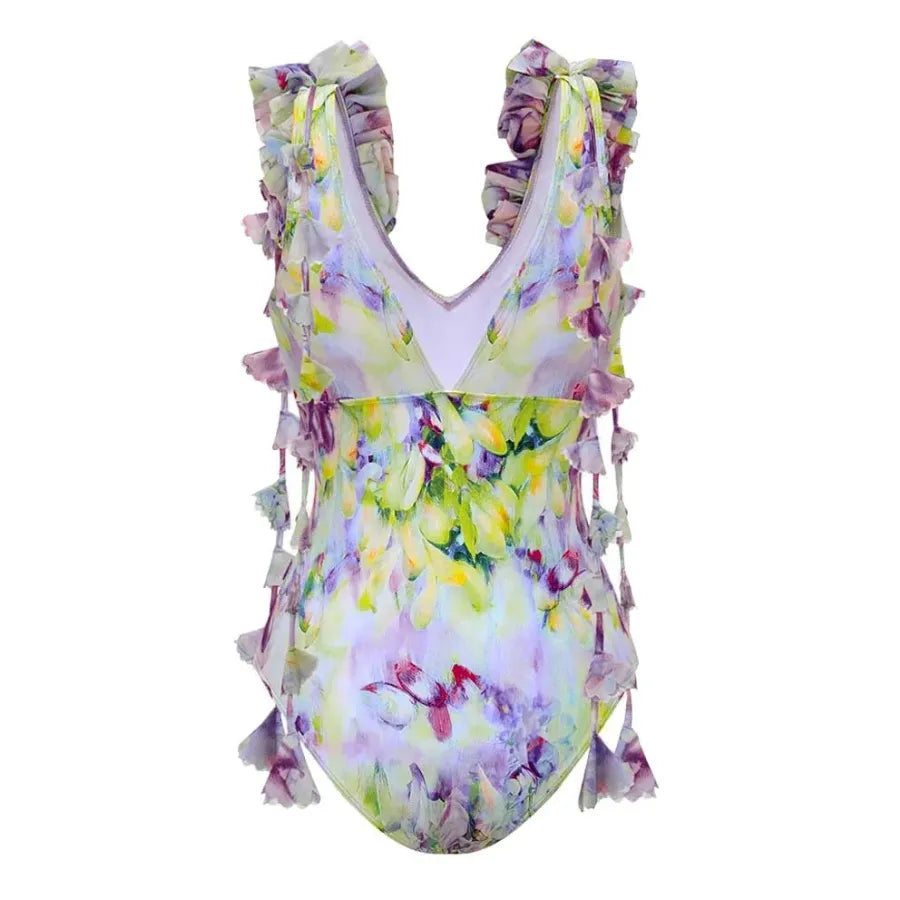 Maiô Estampado Flores Degradê