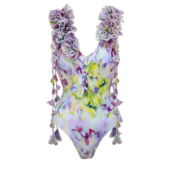 Maiô Estampado Flores Degradê