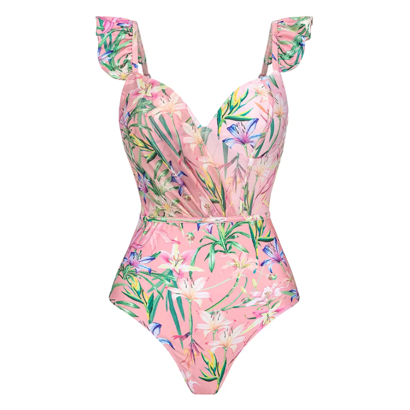 Maiô Floral Romance Rosa