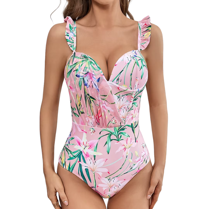 Maiô Floral Romance Rosa