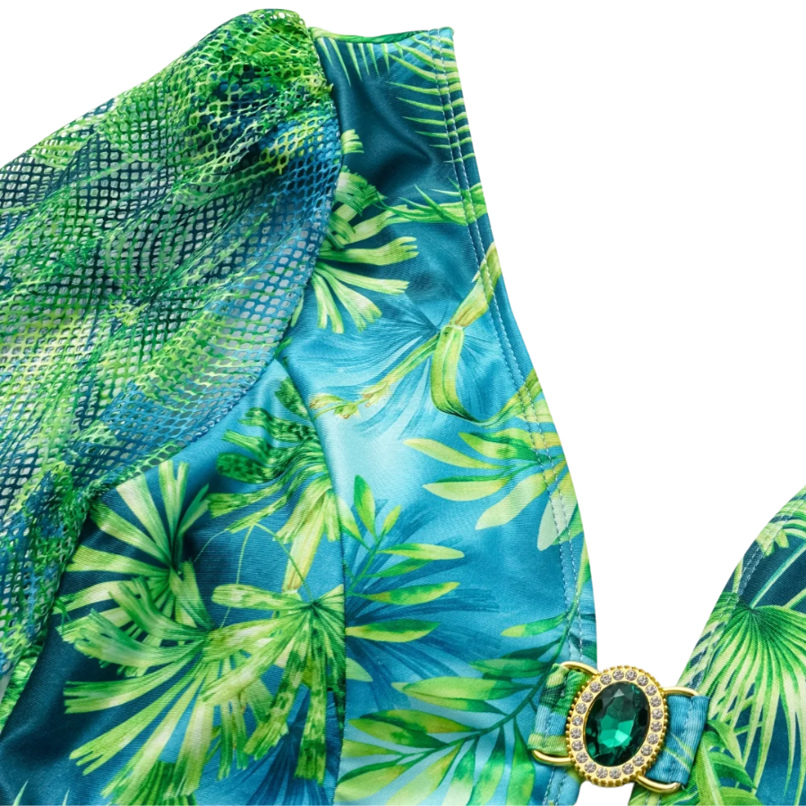 Maiô Verde Esmeralda Com Mangas
