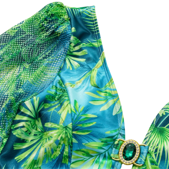 Maiô Verde Esmeralda Com Mangas