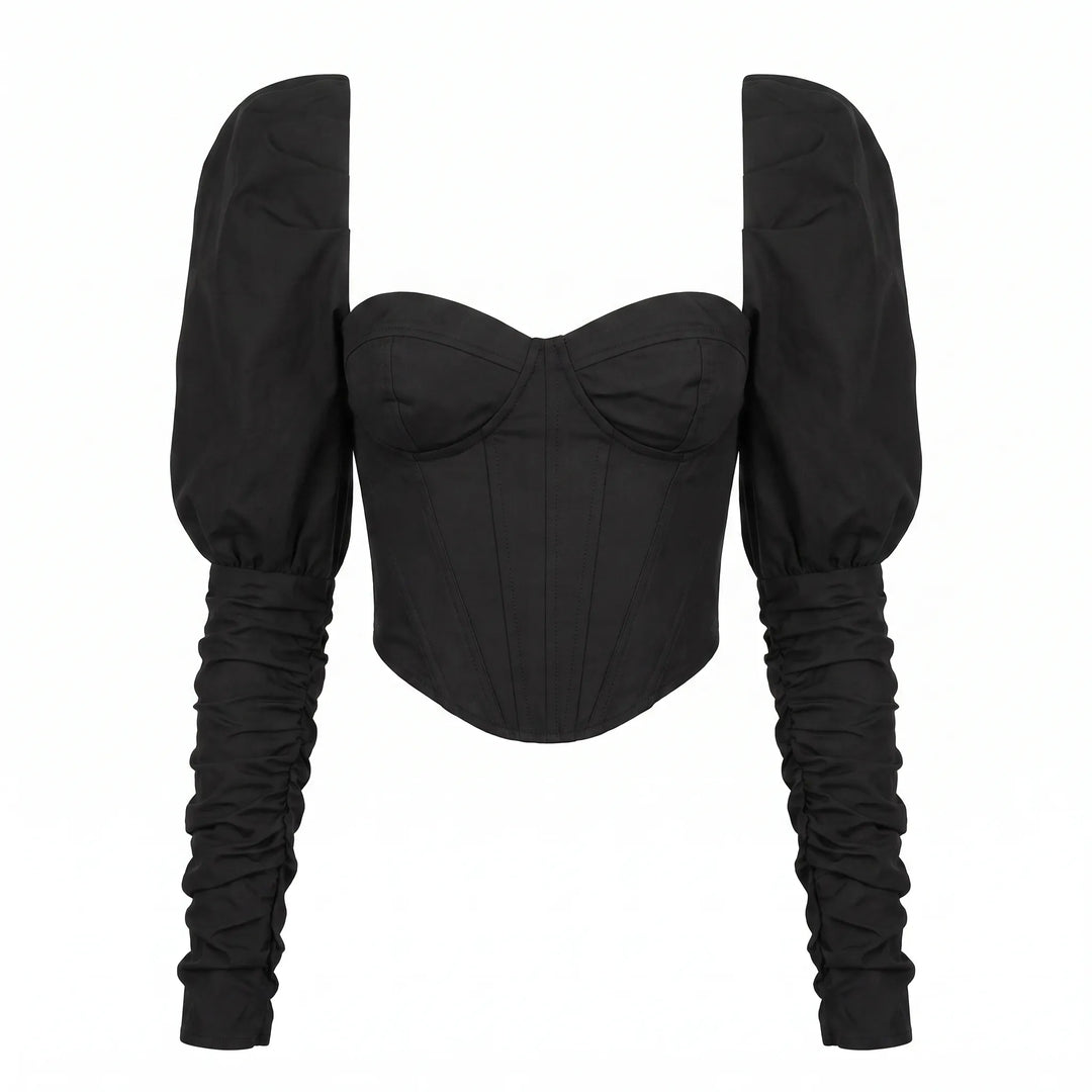 Blusa Cropped Manga Bufante - Poderosa 