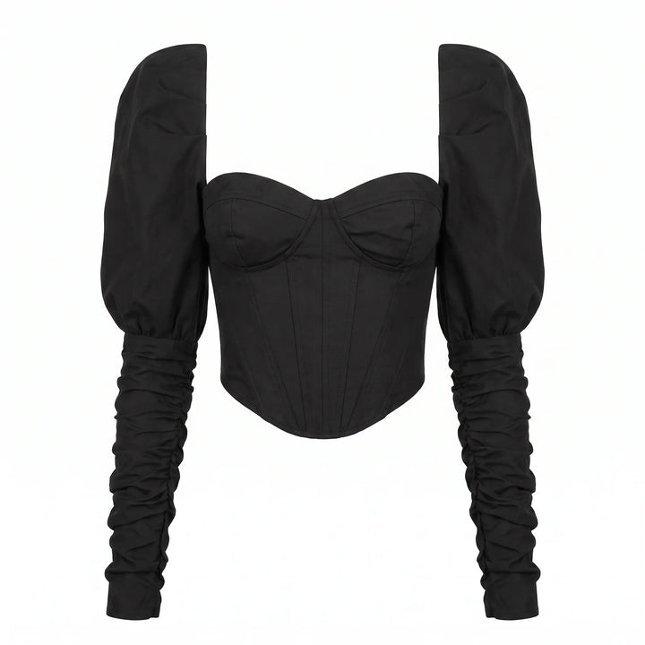 Blusa Cropped Manga Bufante - Poderosa 