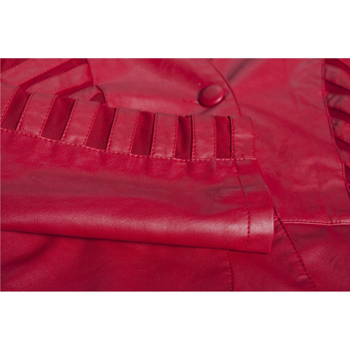 Jaqueta Couro Ecológico Recortes Plus Size