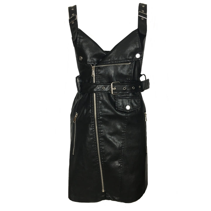 Vestido Couro Ecológico Preto