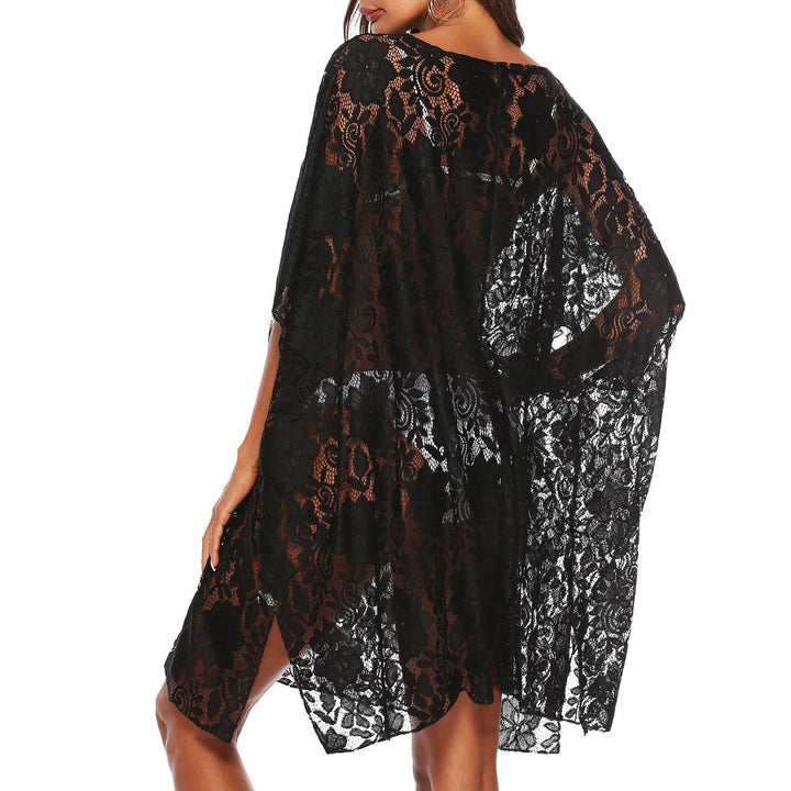 Saída de Praia Kaftan Renda Preta