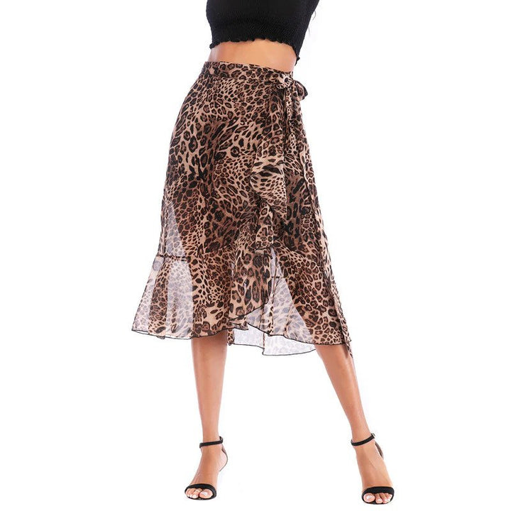 Saia Midi Tule Leopardo