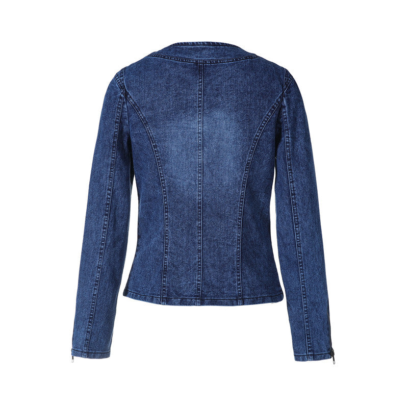 Jaqueta Jeans Feminina Pedraria Elegance