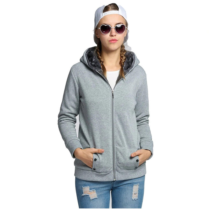 Casaco Moletom Forrado Com Pelos