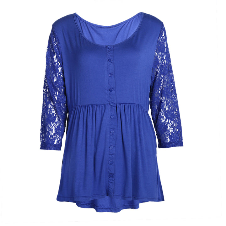 BLUSA MANGA RENDA PLUS SIZE - PODEROSA SHOP