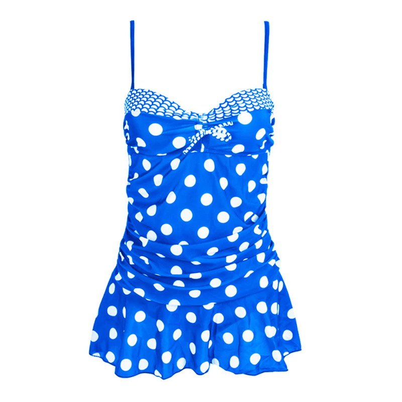 Maiô Swimdress Poá Retrô Plus Size