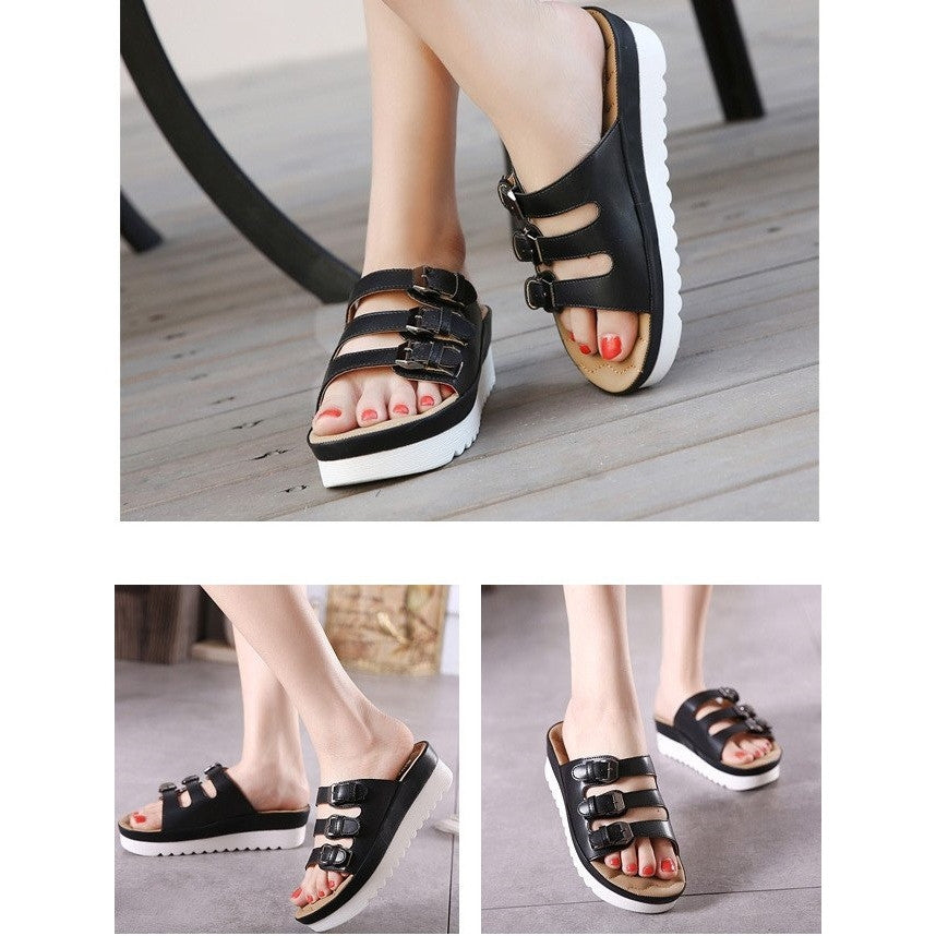 SANDÁLIA SALTO BAIXO FLIP FIVELAS - PODEROSA SHOP