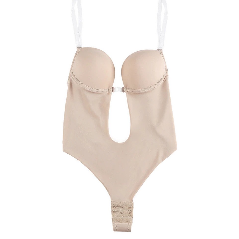 Body Modelador Com Decote Profundo