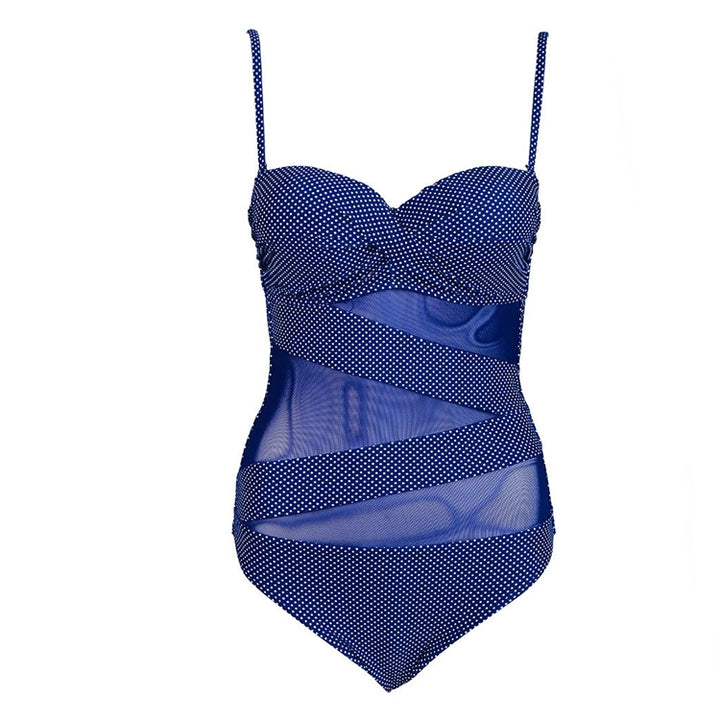 Maiô Plus Size Poá Com Transparência